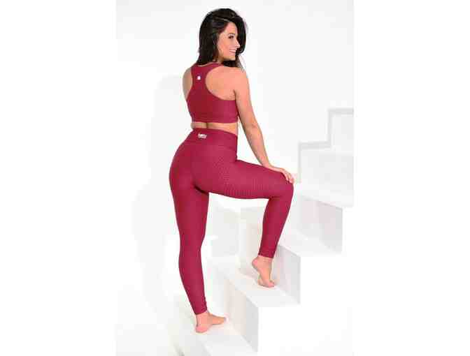Croco Skin  & Cropped Crimson Red Leggings from Booty By Brabants & HOPe