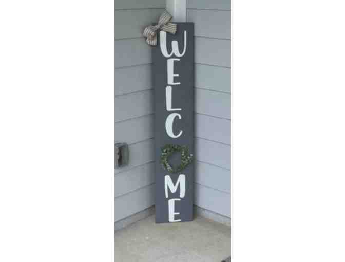 Welcome Porch Sign donated by Hull Crafted