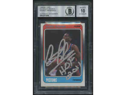 Enjoy Dennis Rodman Signed 1988-89 Fleer #43 RC Inscribed 