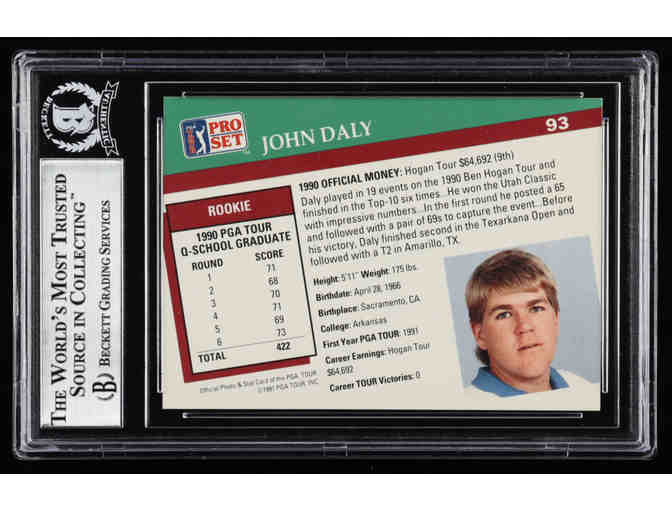 Enjoy John Daly Signed 1991 Pro Set #93 RC (BGS) - Photo 2