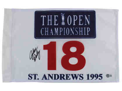 Enjoy John Daly Signed 1995 The Open Championship Flag (Beckett)