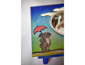 Small Dog or Cat Feeding Stand by Stephanie Clair