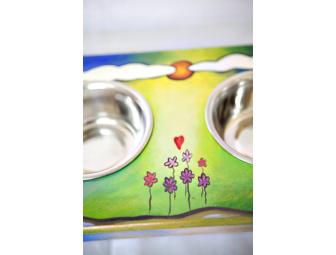 Small Dog or Cat Feeding Stand by Stephanie Clair