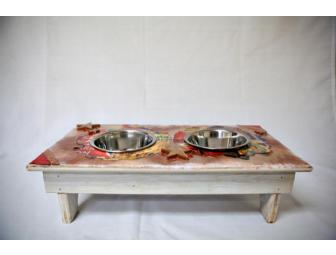 Small Dog or Cat Feeding Station by Melanie Naylor
