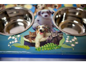 Small Dog or Cat Feeding Station by Silvia Lampett