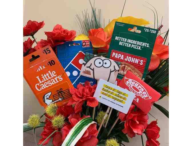 Pizza Party Gift Card Bouquet