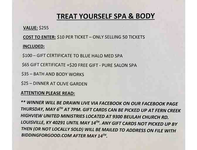 Treat Yourself Spa & Body Gift Card Bouquet