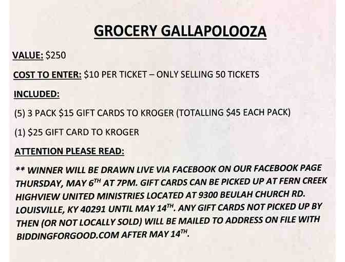 Kroger Grocery Gallapolooza Gift Card Bouquet