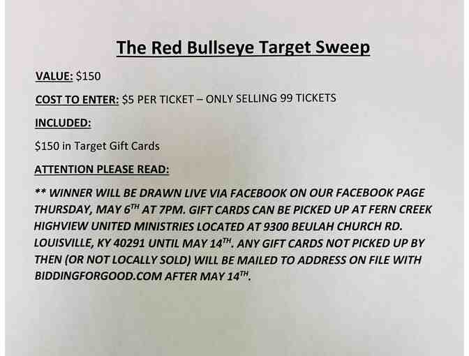 The Red Bullseye Target Sweep Gift Card Bouquet