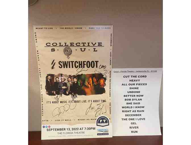 Collective Soul and Switchfoot Signed Poster and Collective Soul Set List