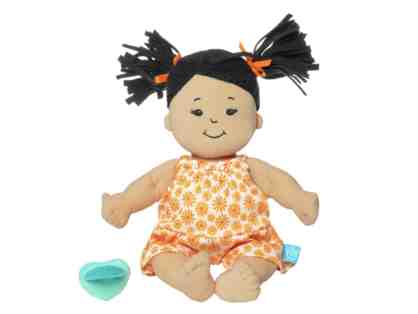 Manhattan Toy: Love, Stella Baby Dolls - Light Beige Doll with Black Pigtails