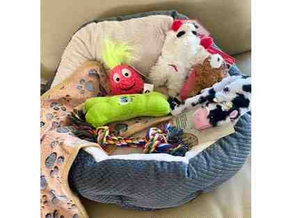 Plush bed with tons of toys