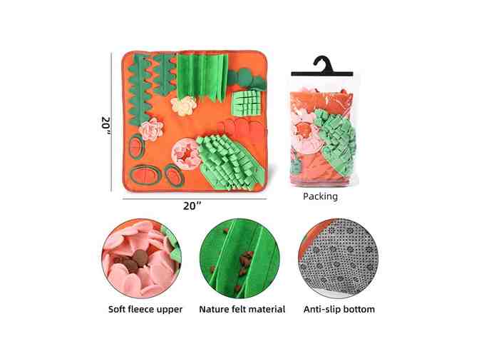 Orange & Green Pet Snuffle Mat by DogLemi