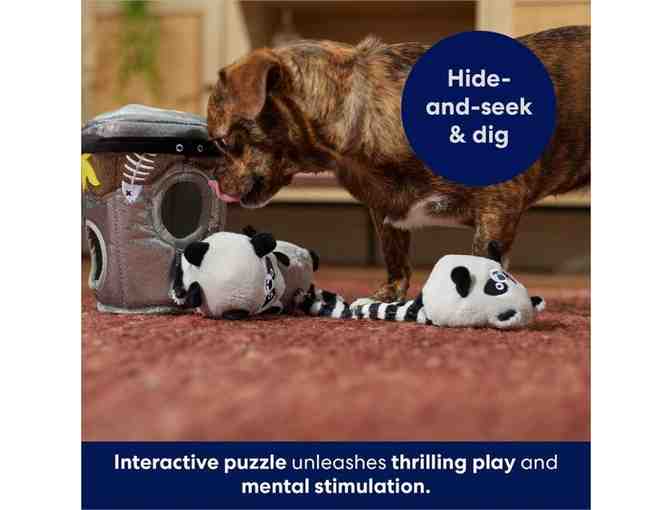 Trash Can & Raccoons Hide & Seek Puzzle for your pup