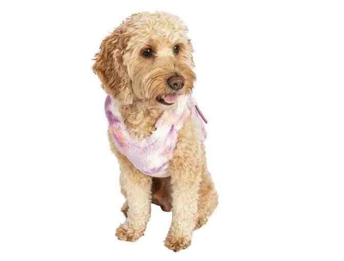 Justice Pet Polyester Sherpa Tie-Dye Dog Hoodie, S Pink and Lavender