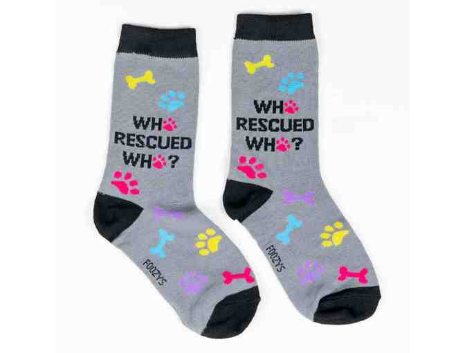 'Who Rescued Who?' socks