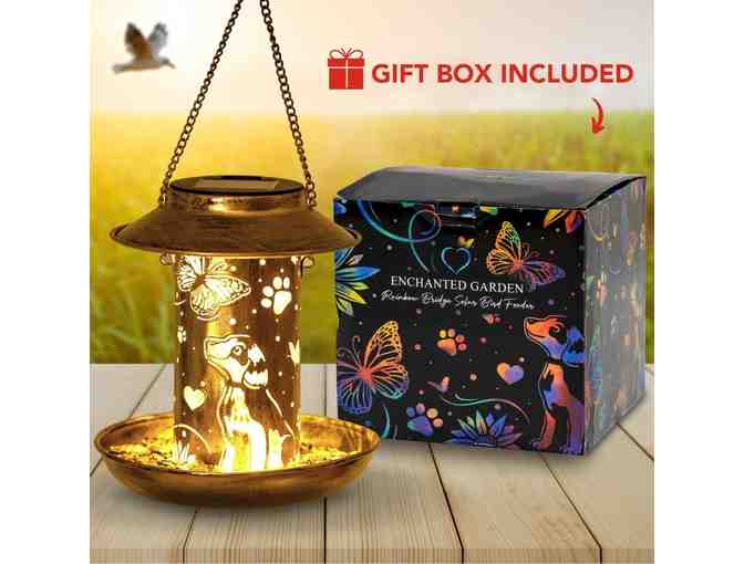 Enchanted Garden Bird Feeder- Inspirational Dog & Butterfly Home Decor