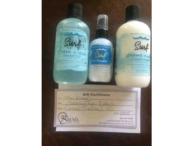 $25 Gift Certificate to Soiree Salon & Spa plus salon items valued at $75 - Photo 1