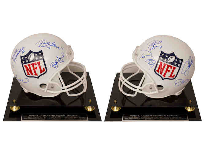 Autographed 'NFL Quarterback Icons Official Full Size NFL Helmet'