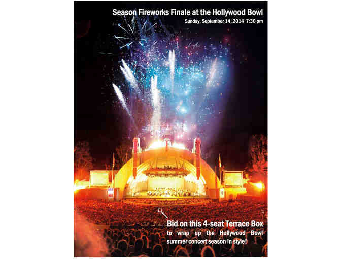Season Fireworks Finale for 4 at the Hollywood Bowl in Terrace Box Seats