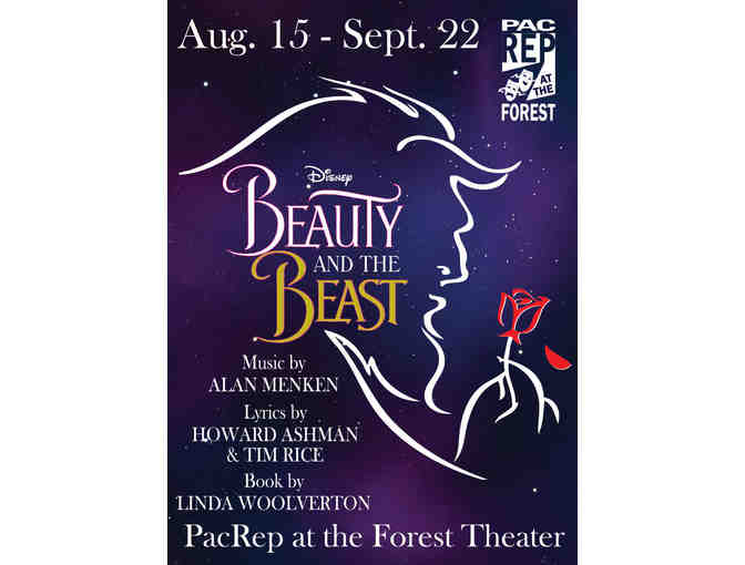 2 Tickets for Disney's Beauty and the Beast, Pacific Repertory Theatre in Carmel