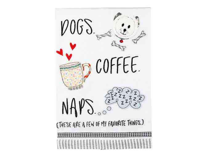 Dogs, Coffee, Naps Tea Towel