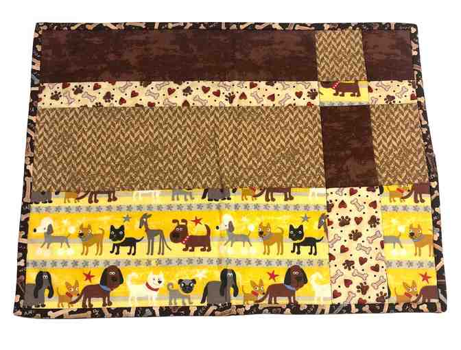 Dog Print Quilted Placemats - Set/4