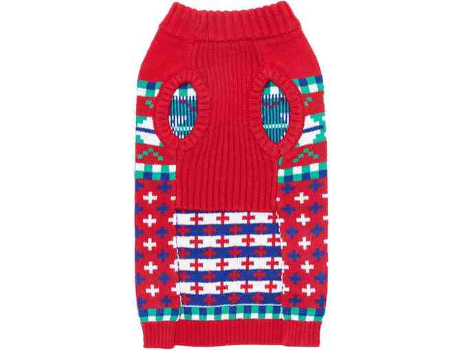Holiday Festive 'Snowflakes' Dog Sweater - Size 10' (small)