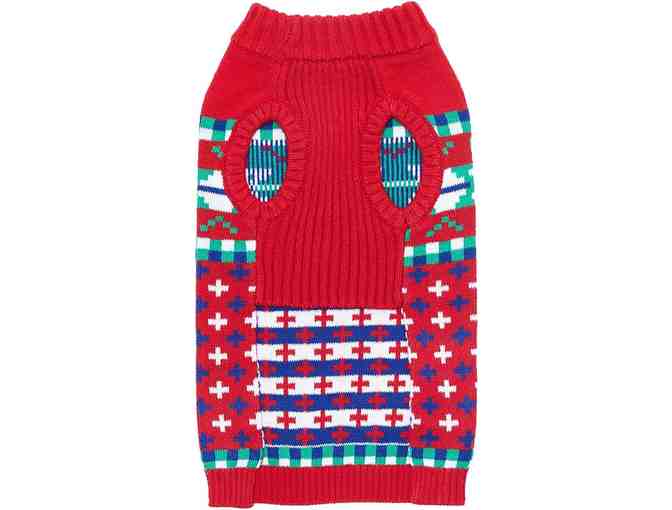 Holiday Festive 'Snowflakes' Dog Sweater - Size 8'