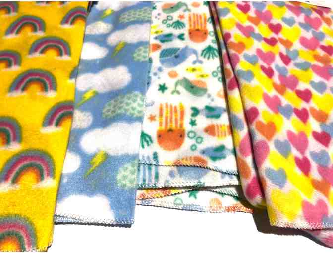 Set of 4 Flannel Baby (dog) Blankets