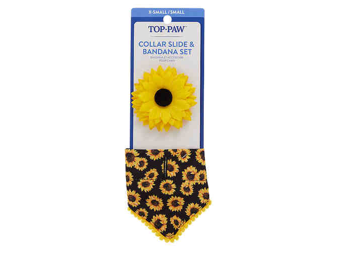 Cute Sunflower Bandana & Collar Slide Set (XS - S)