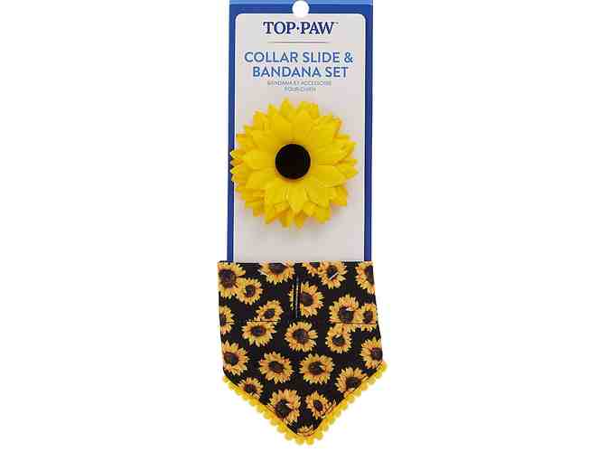 Cute Sunflower Bandana & Collar Slide Set (M - L)