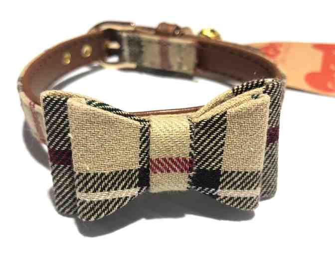 Plaid Collar w/Bow for Small Dog