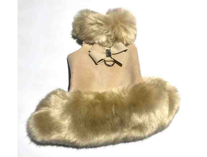 Faux Fur & Beige Suede Coat (size s)
