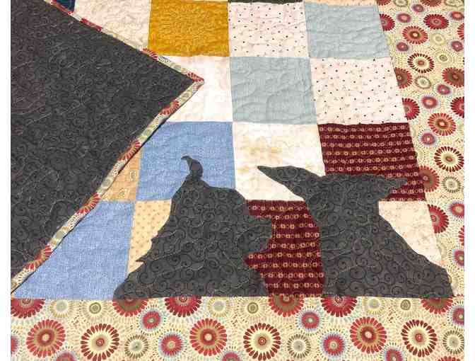 BEAUTIFUL Harley and Teddy Silhouette Quilt