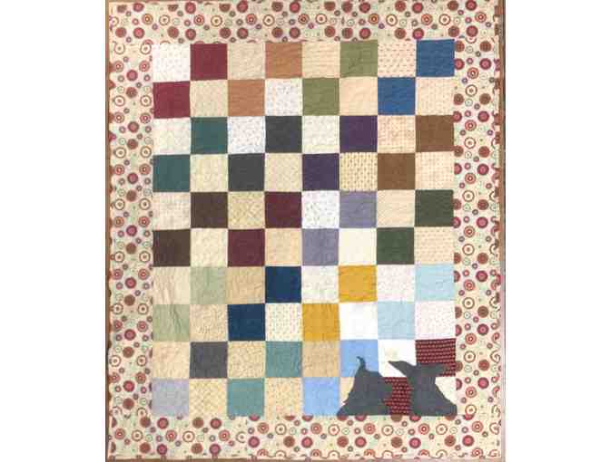 BEAUTIFUL Harley and Teddy Silhouette Quilt
