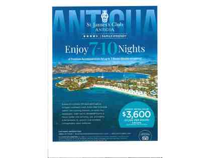 7-10 Nights St. James Club, Antigua Premium Accommodations for up to 3 Rooms