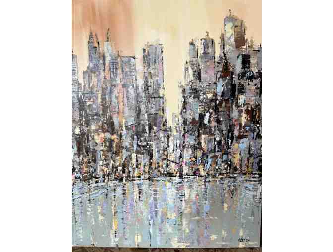 Painting by Ken Diguglielmo - City View 18x24 acrylic on canvas