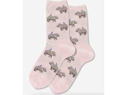 Hotsox Womens Hippo Crew Socks