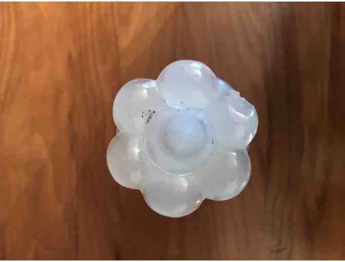 1840s Clambroth Boston & Sandwich Glass Petal & Loop Candlestick - Photo 2