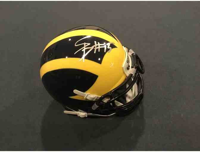 Steve Breaston autographed Michigan mini-helmet