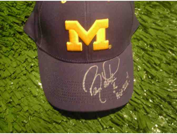 Barry Larkin autographed Michigan baseball cap