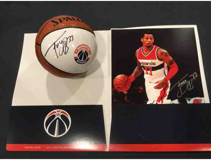 Trey Burke autographed Washington Wizards  mini-Basketball and 8x10