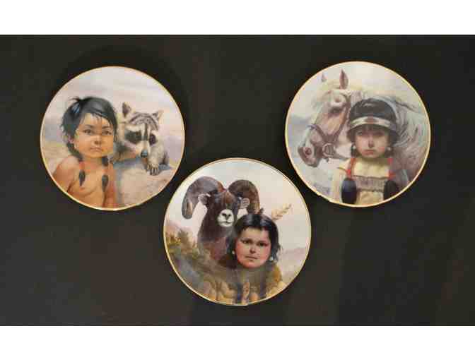Set of 3 Collector's Plates 'Pride of American Indian'