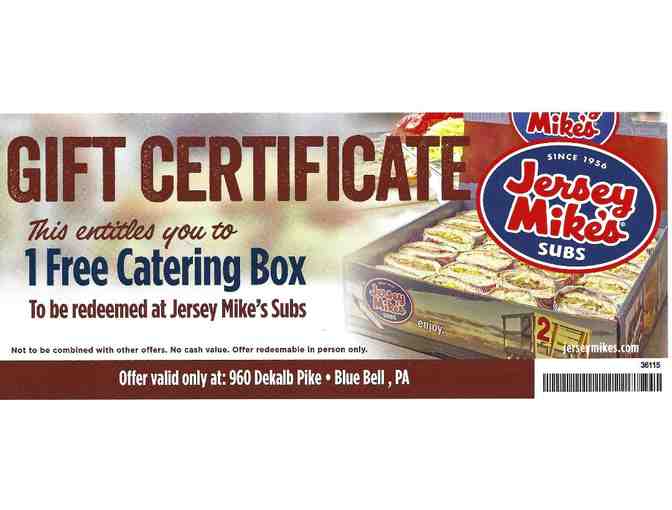 Jersey Mike's Subs - One Free Catering Box