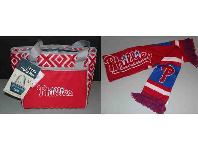 Phillies 16-Can Cooler Tote and Scarf