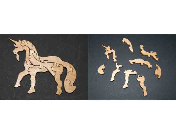 Nine-Piece Wood Unicorn Puzzle