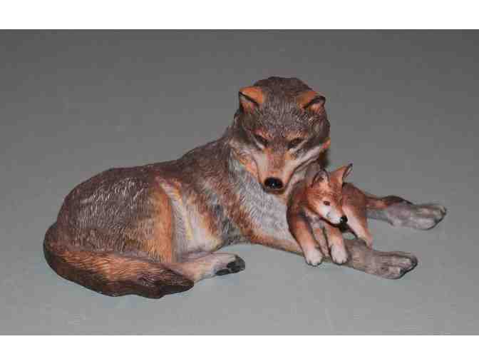 Ceramic Wolf Figurine