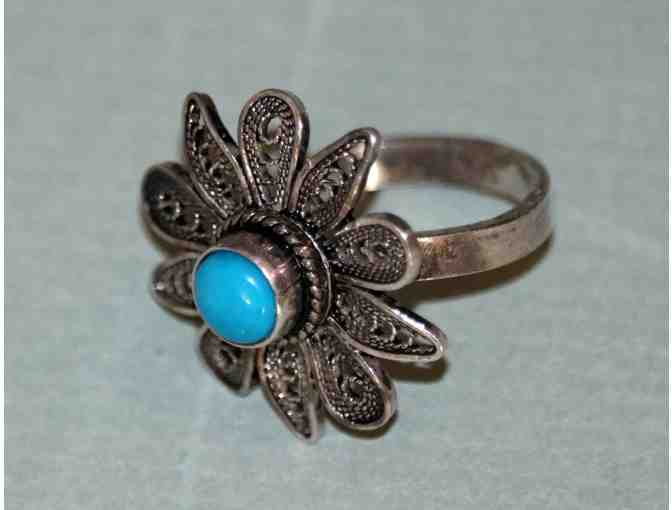Sterling Silver Ring with Turquoise Stone