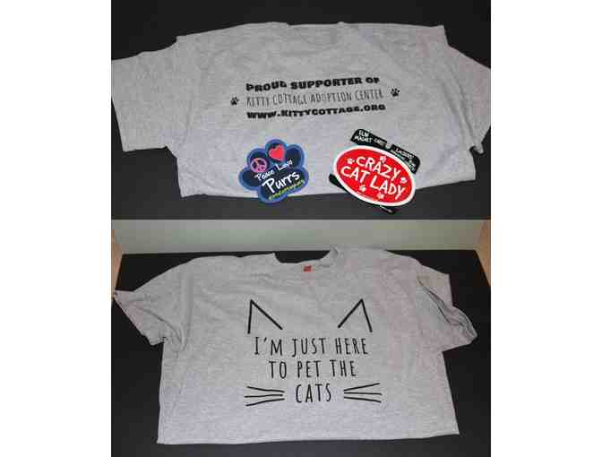 Kitty Cottage T-shirt and 2 magnets